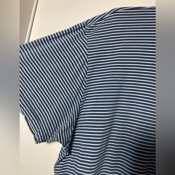 Marine Layer Men’s Short Sleeve Polo Shirt 2 Buttons Navy Stripe Size L/XL - Picture 5 of 11